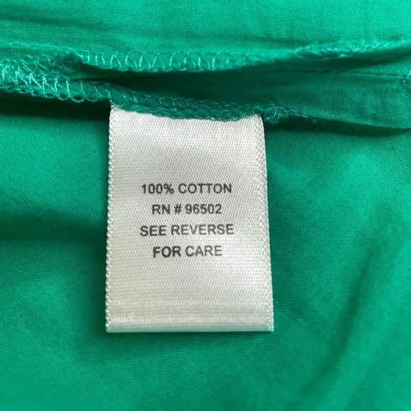 Krazy Kat Green Tunic Embroidered Fringe Hem Size Medium - Picture 6 of 7